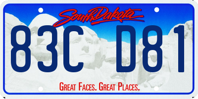SD license plate 83CD81