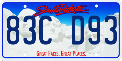 SD license plate 83CD93