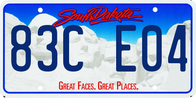 SD license plate 83CE04
