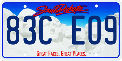 SD license plate 83CE09