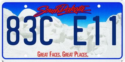 SD license plate 83CE11