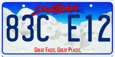 SD license plate 83CE12
