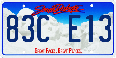 SD license plate 83CE13
