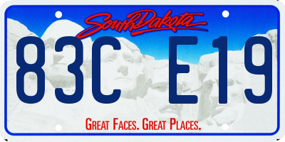 SD license plate 83CE19