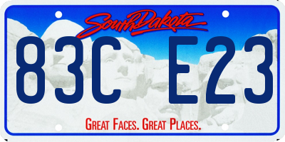 SD license plate 83CE23