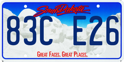 SD license plate 83CE26