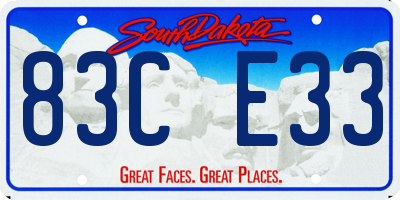 SD license plate 83CE33