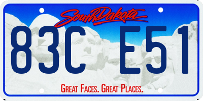SD license plate 83CE51