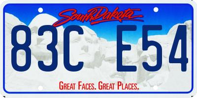 SD license plate 83CE54