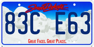 SD license plate 83CE63