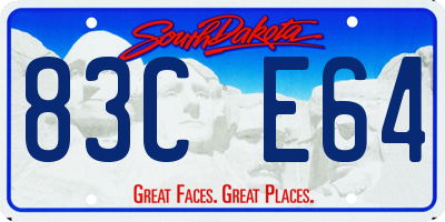 SD license plate 83CE64