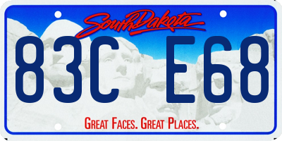 SD license plate 83CE68