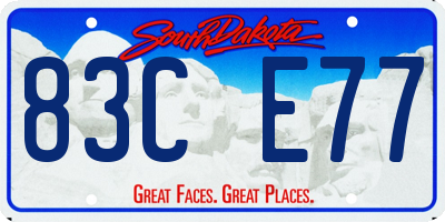 SD license plate 83CE77