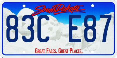 SD license plate 83CE87