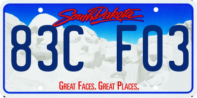 SD license plate 83CF03