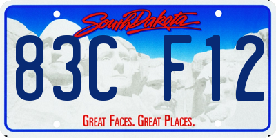SD license plate 83CF12