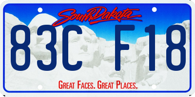 SD license plate 83CF18