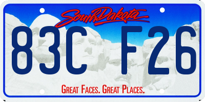 SD license plate 83CF26