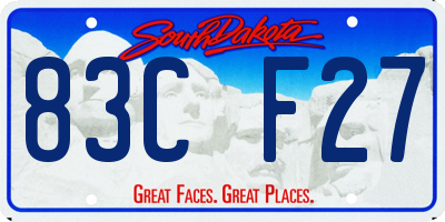 SD license plate 83CF27