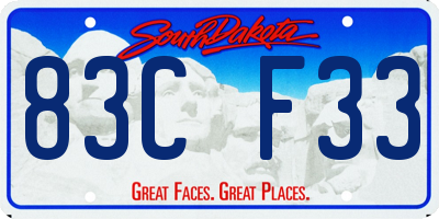SD license plate 83CF33