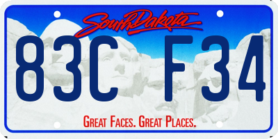 SD license plate 83CF34