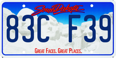 SD license plate 83CF39
