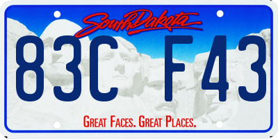 SD license plate 83CF43