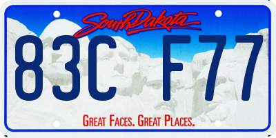 SD license plate 83CF77