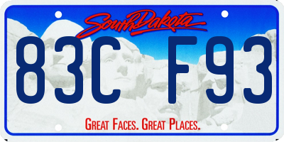 SD license plate 83CF93