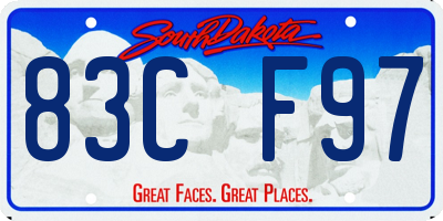 SD license plate 83CF97