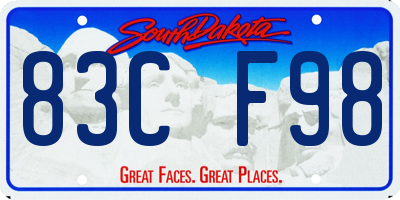 SD license plate 83CF98