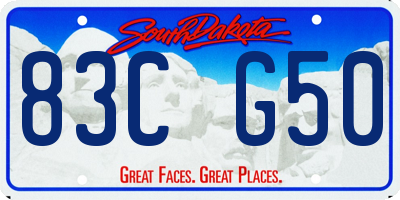 SD license plate 83CG50