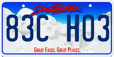 SD license plate 83CH03