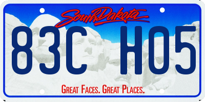 SD license plate 83CH05