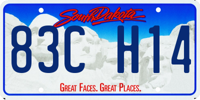 SD license plate 83CH14