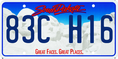 SD license plate 83CH16