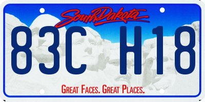 SD license plate 83CH18