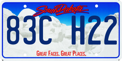 SD license plate 83CH22