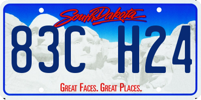 SD license plate 83CH24