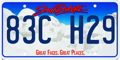 SD license plate 83CH29