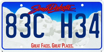SD license plate 83CH34