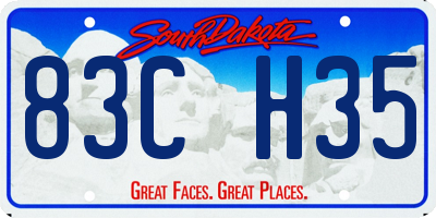 SD license plate 83CH35