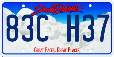SD license plate 83CH37