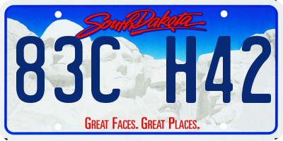 SD license plate 83CH42
