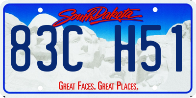 SD license plate 83CH51