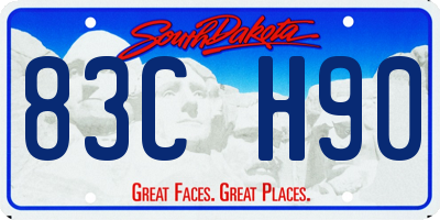 SD license plate 83CH90