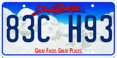 SD license plate 83CH93