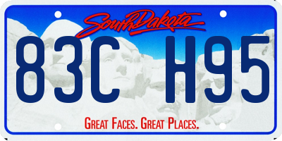 SD license plate 83CH95