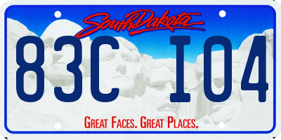 SD license plate 83CI04