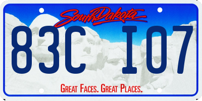 SD license plate 83CI07